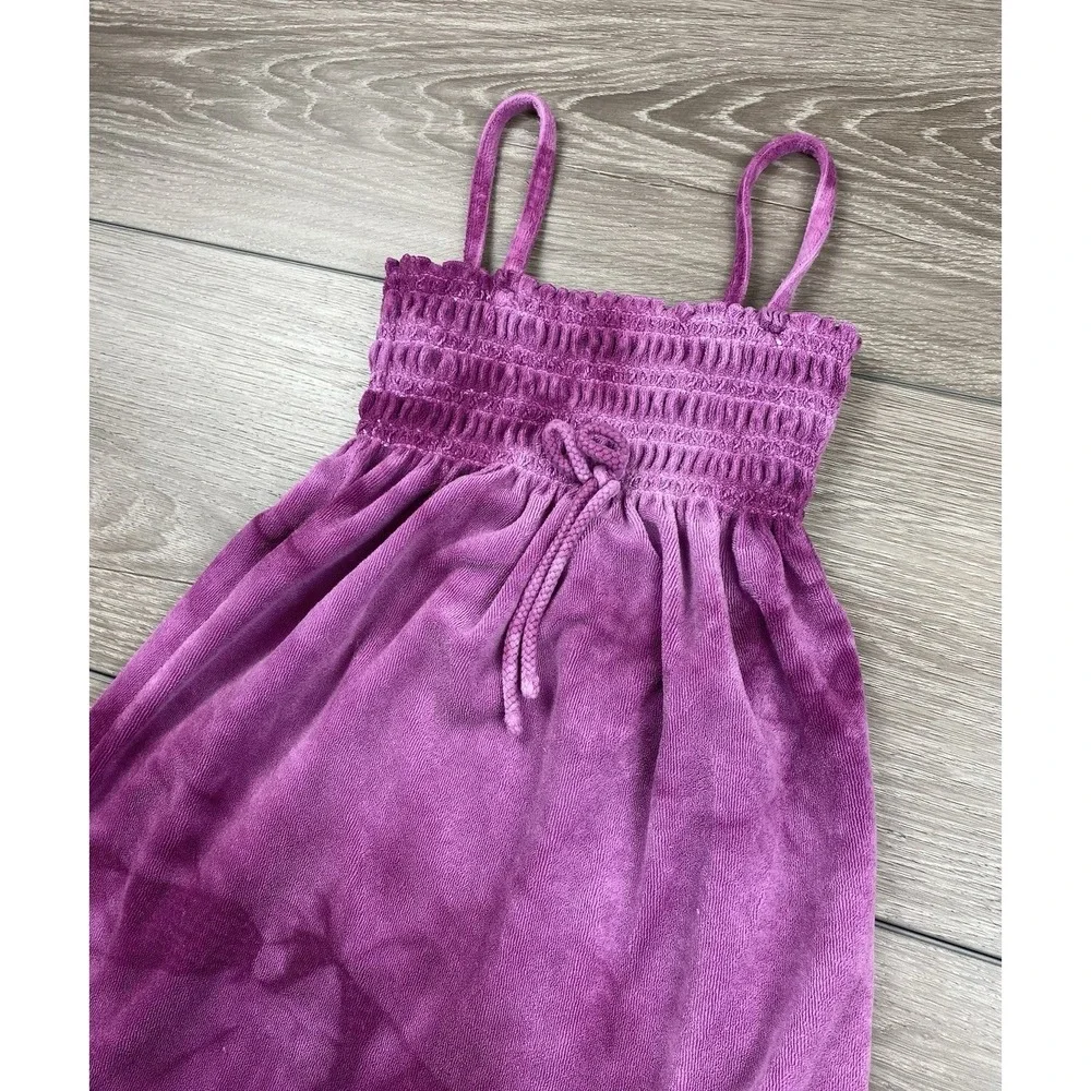 Juicy Couture Kids Vintage Smocked Terry Cloth Sundress Purple‎ Size 6